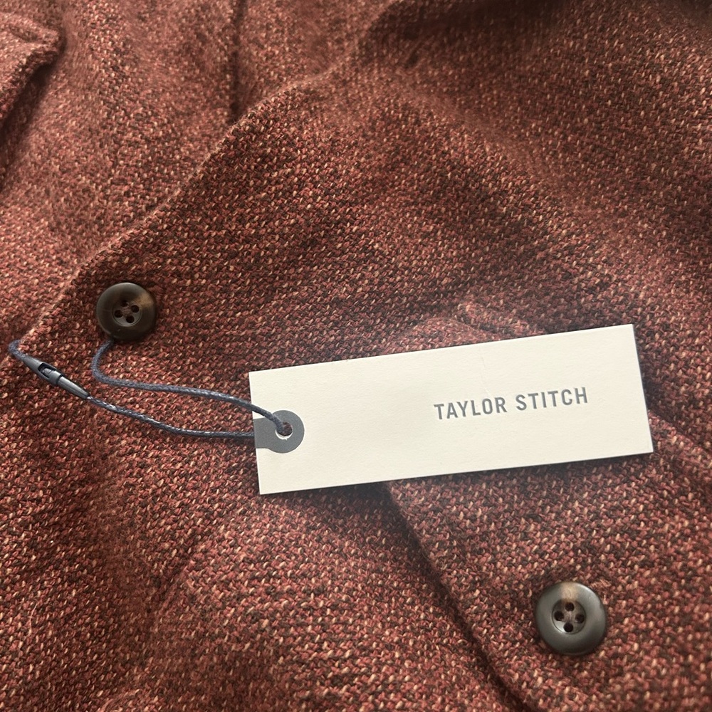 Taylor Stitch Burgundy Linen Tweed Shirt